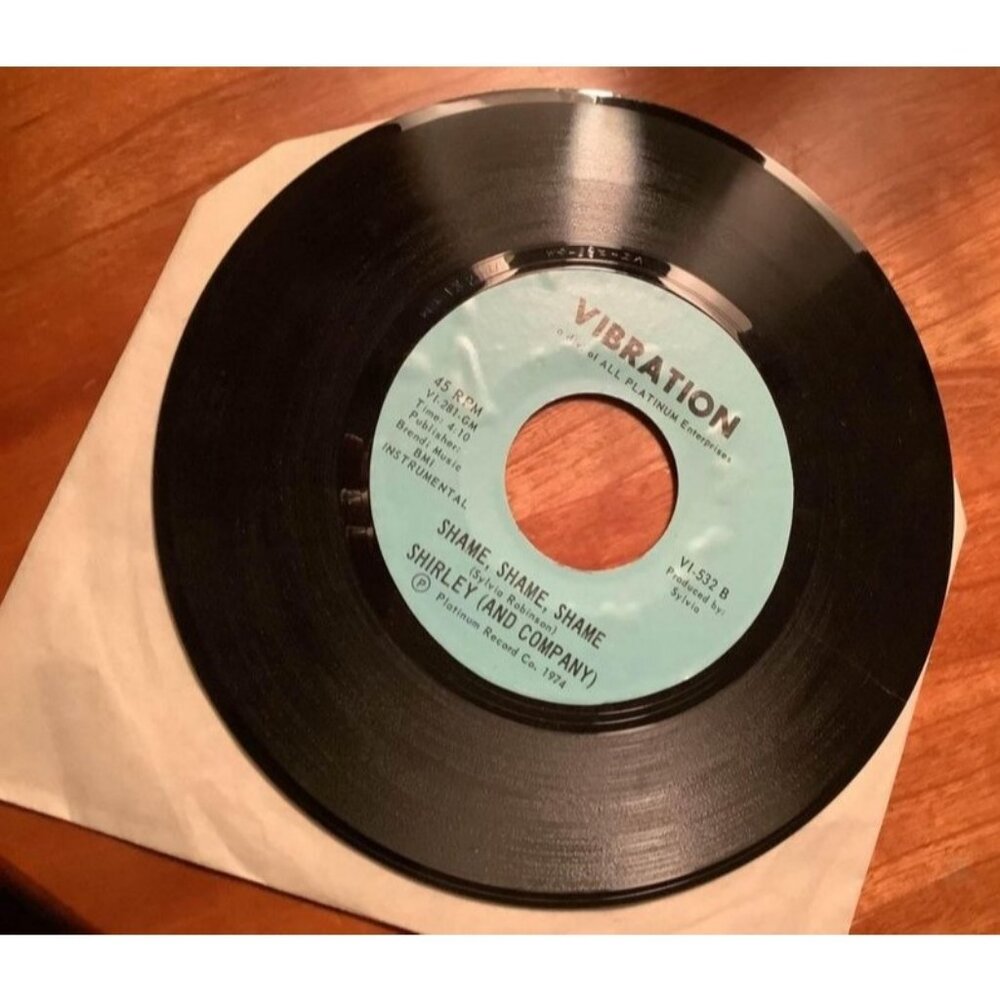 Shirley & Company "Shame Shame Shame" 45 RPM Vinyl Record Vibration 1974